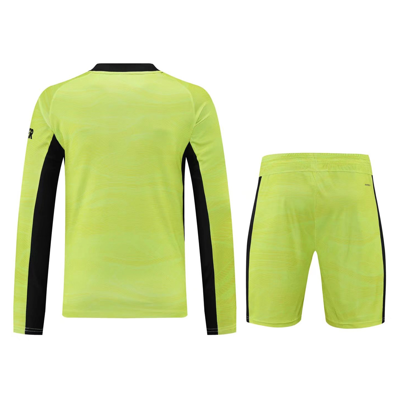 Manchester United Soccer Jersey + Shorts Replica Goalkeeper Green Long Sleeve Mens 2021/22