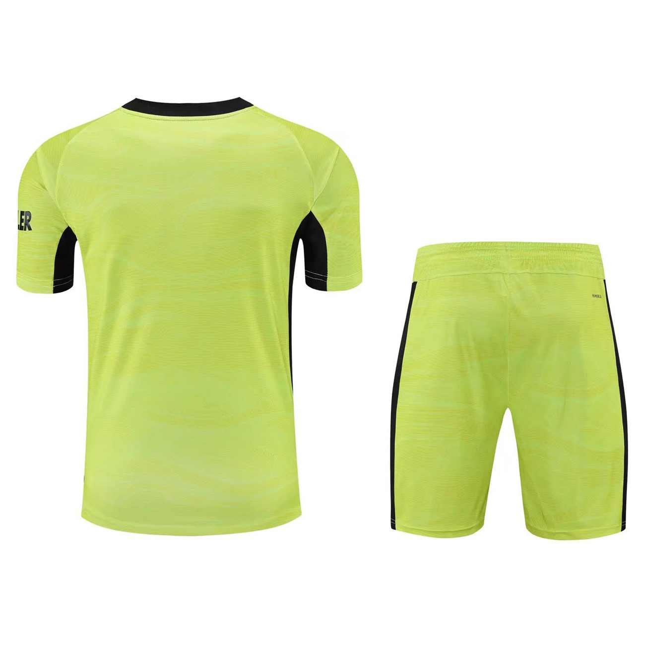 Manchester United Soccer Jersey + Shorts Replica Goalkeeper Green Mens 2021/22