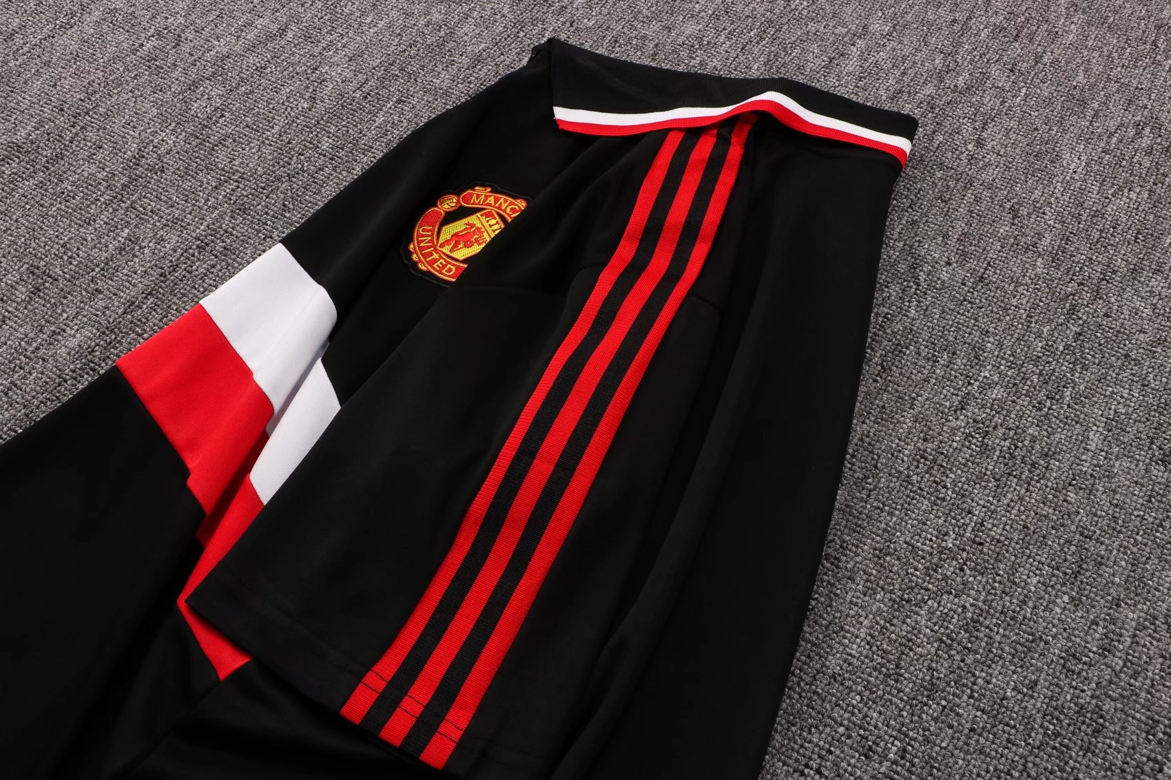 Manchester United Soccer Polo Jersey Replica Black II Mens 2021-22