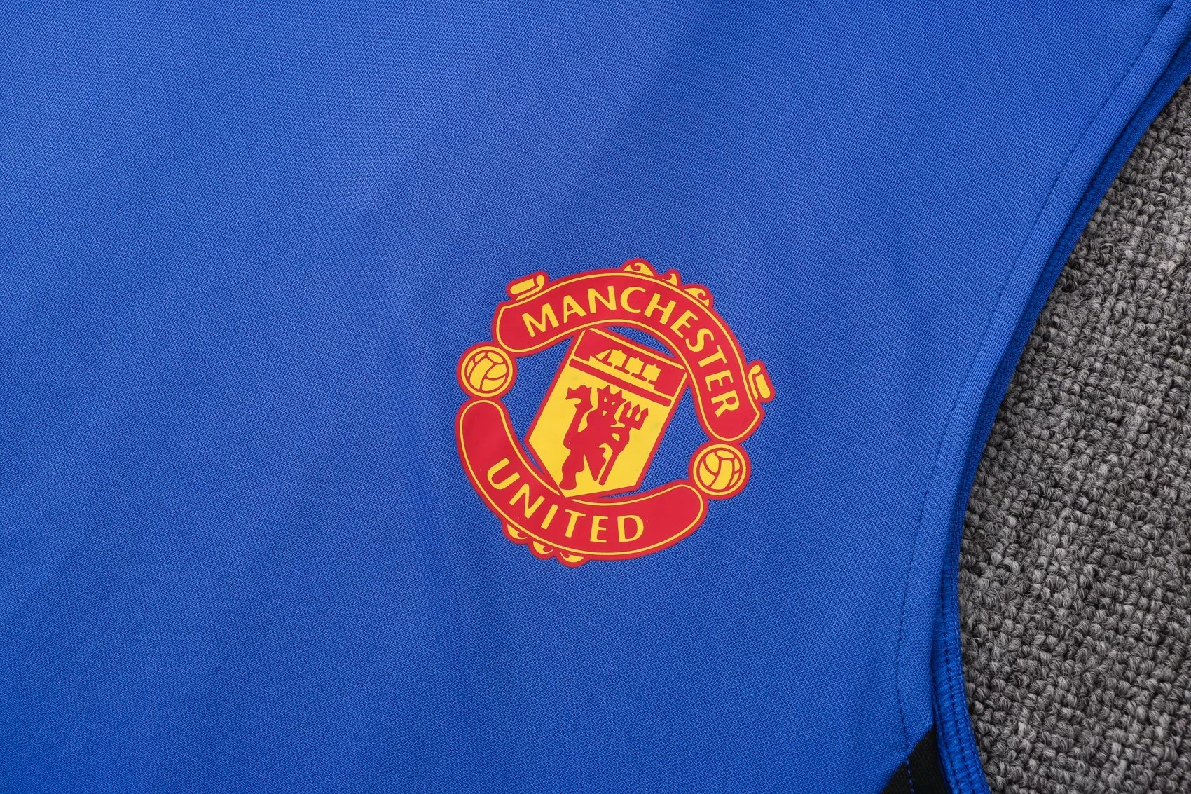 Manchester United Soccer Singlet Jersey Replica UEFA Blue Mens 2021/22