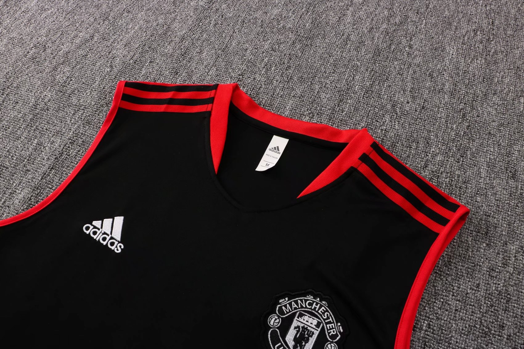 Manchester United Soccer Singlet Jersey Replica Black Mens 2021/22