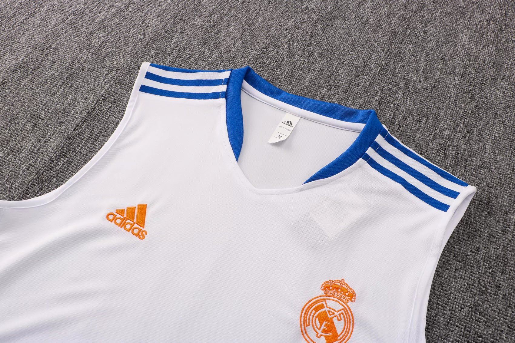 Real Madrid Soccer Singlet Jersey Replica White Mens 2021/22