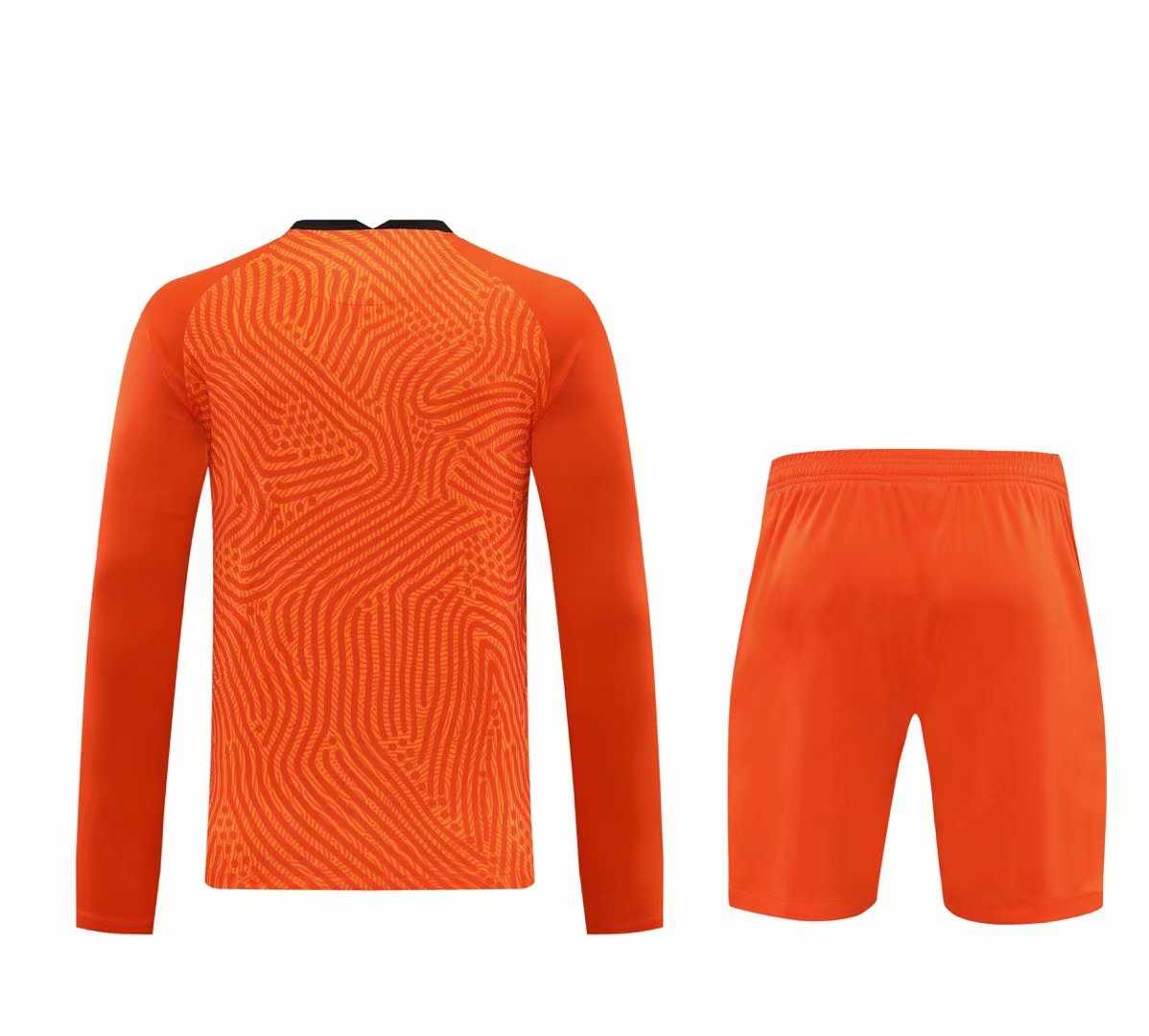 2020/21 Tottenham Hotspur Goalkeeper Orange Long Sleeve Mens Soccer Jersey Replica  + Shorts Set