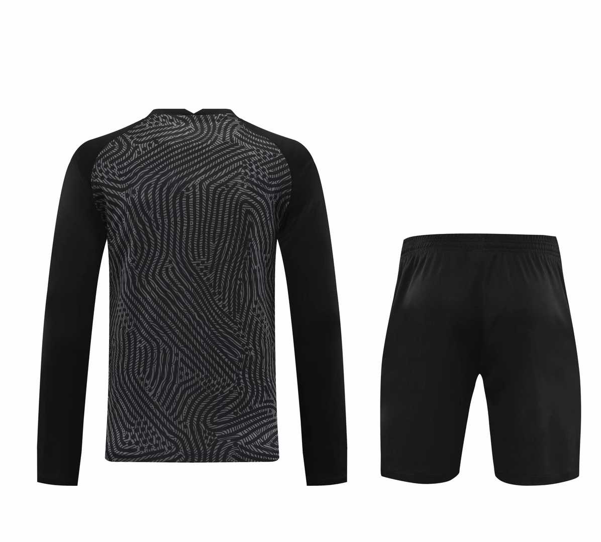 2020/21 Tottenham Hotspur Goalkeeper Black Long Sleeve Mens Soccer Jersey Replica  + Shorts Set