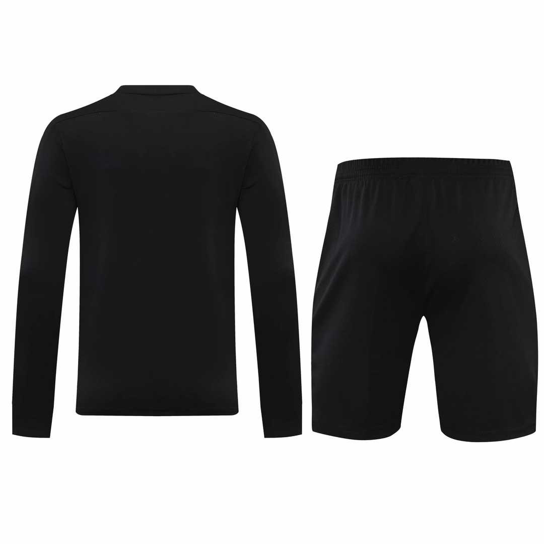 2020/21 Borussia Dortmund Goalkeeper Black Long Sleeve Mens Soccer Jersey Replica  + Shorts Set