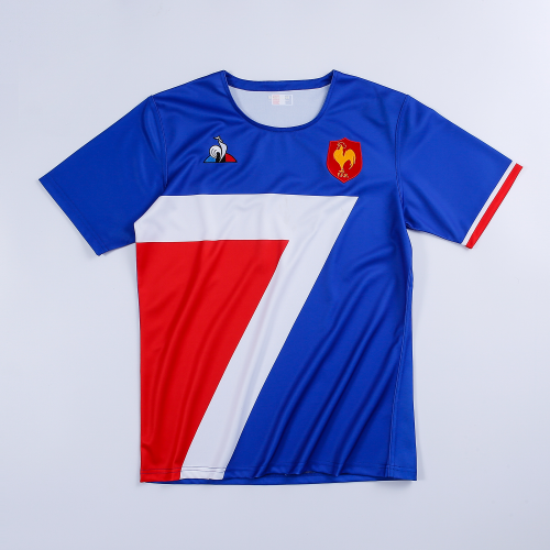 2020 France Rugby Home Blue Soccer Jersey Replica  Mens