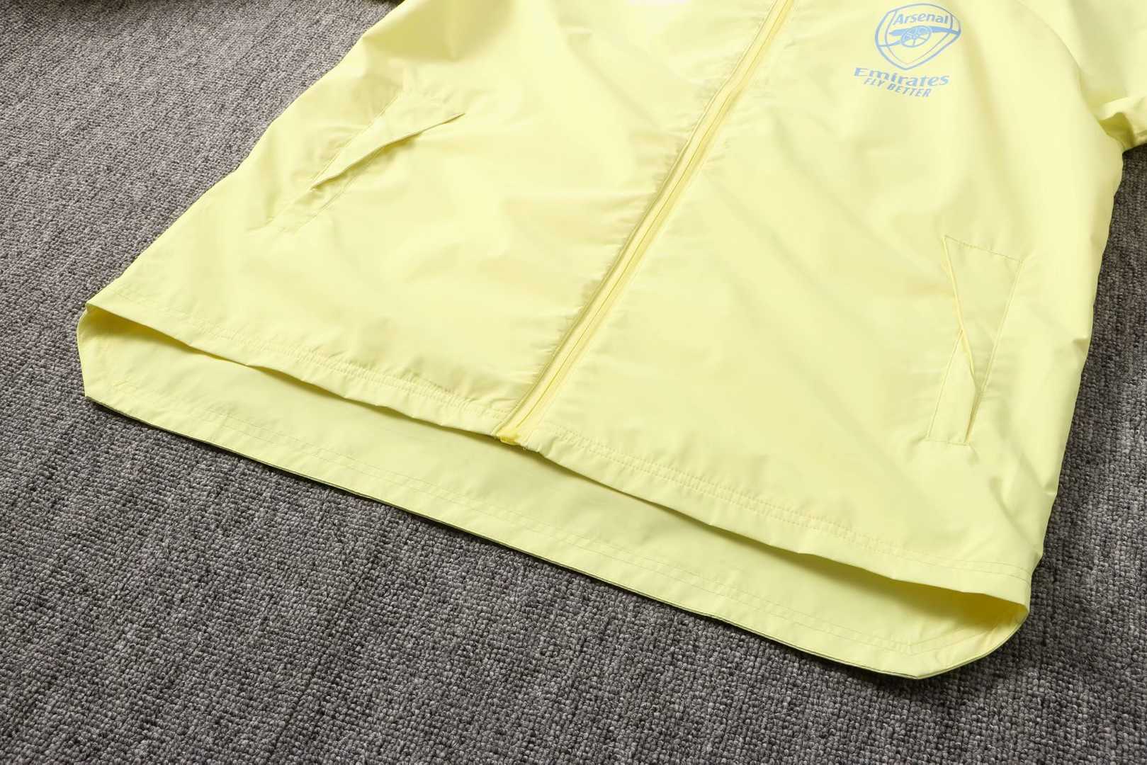 2020/21 Arsenal Yellow All Weather Windrunner Soccer Jacket Mens