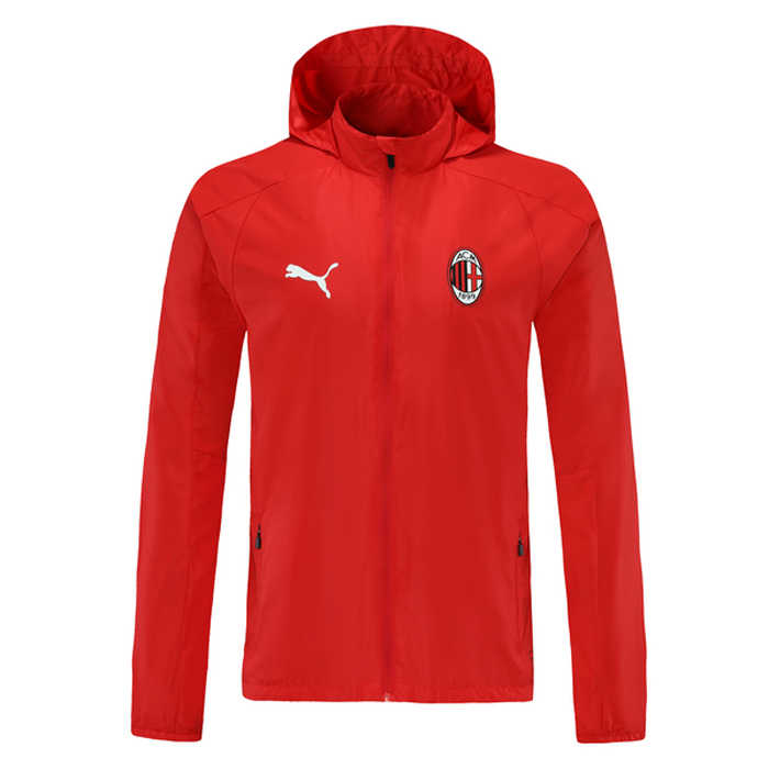 2020/21 AC Milan Red All Weather Windrunner Soccer Jacket Mens