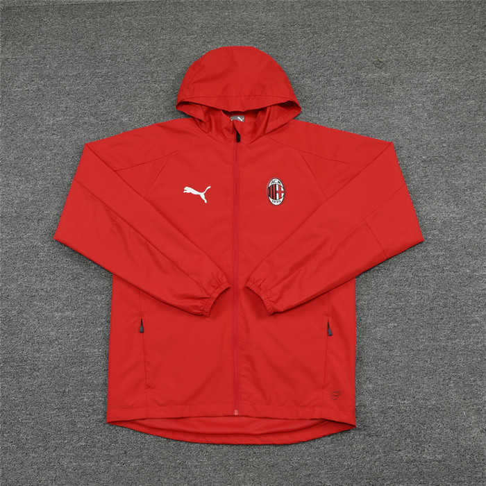 2020/21 AC Milan Red All Weather Windrunner Soccer Jacket Mens