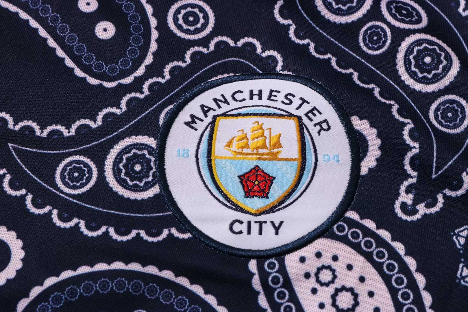 2020/21 Manchester City Navy Soccer Polo Jersey Mens