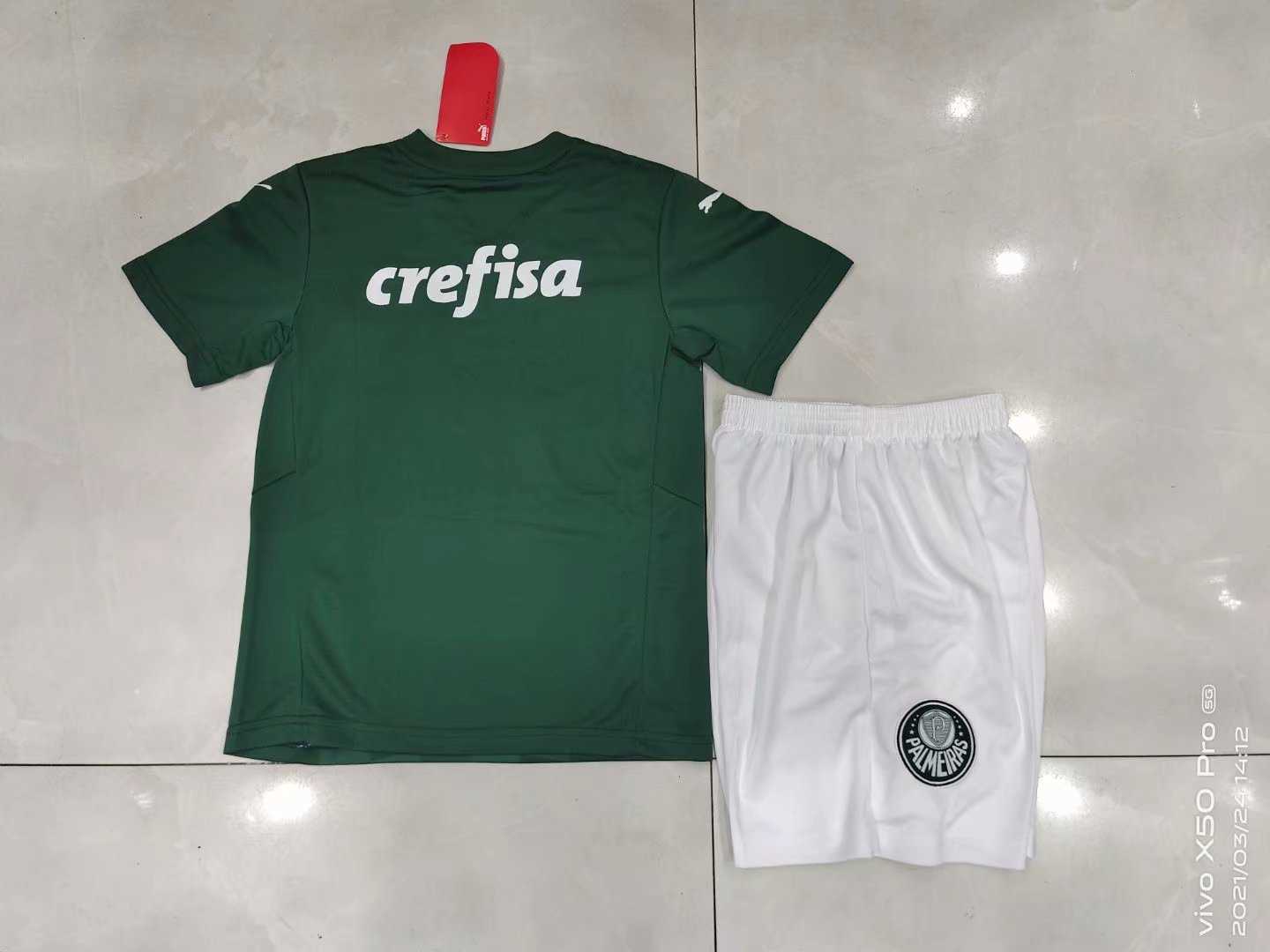 2021/22 Palmeiras Home Soccer Kit (Jersey + Short) Kids 