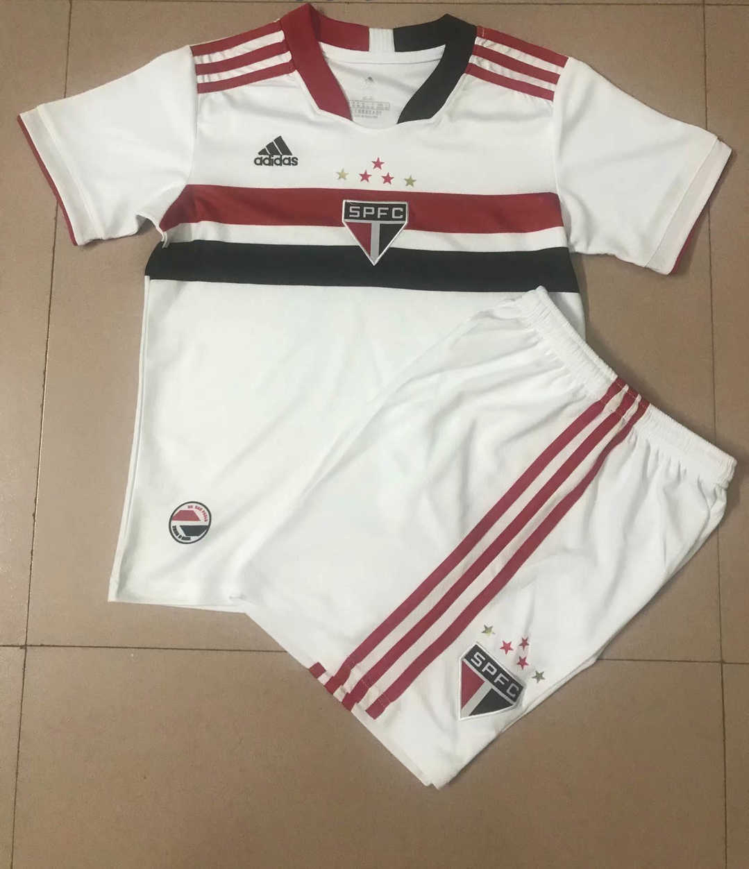 2021/22 Sao Paulo FC Home Soccer Kit (Jersey + Short) Kids 
