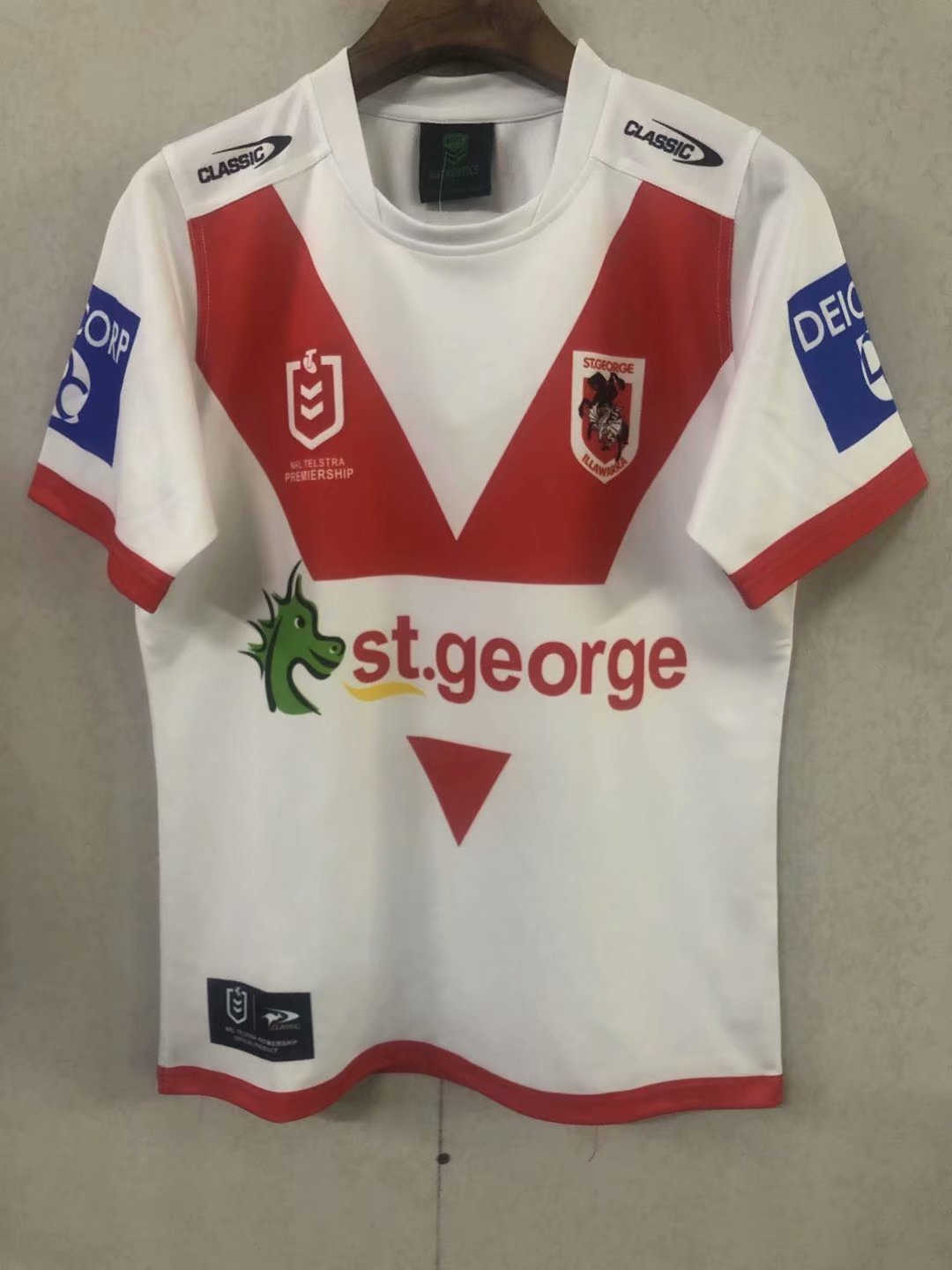 2021 Saint George Classic Dragons Home Rugby Soccer Jersey Replica  Mens
