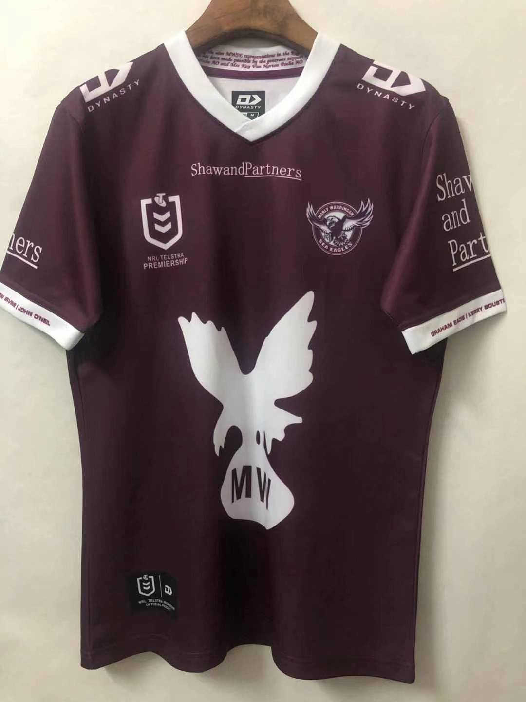 2021 Manly Warringah Sea Eagles Home Heritage Rugby Soccer Jersey Replica  Mens
