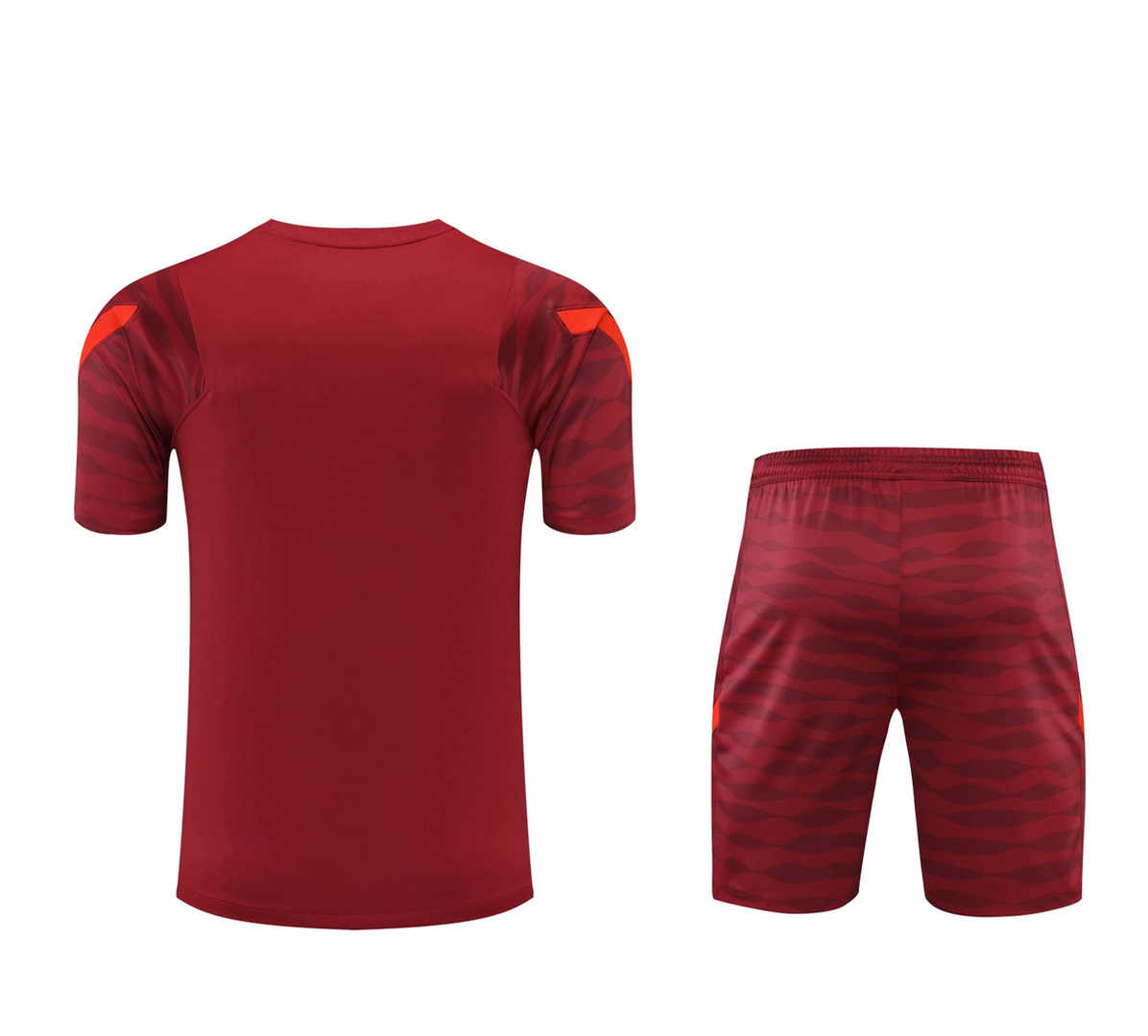 2021/22 Liverpool Burgundy Soccer Training Suit (Jersey + Short) Mens 
