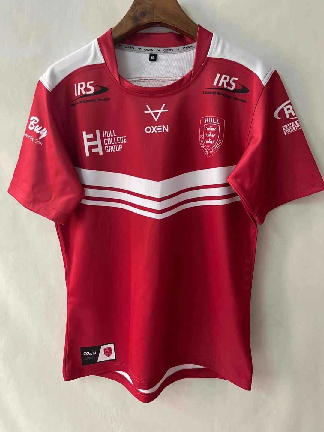 2021 England Hull Kingston Rovers Rugby Soccer Jersey Home Replica Mens