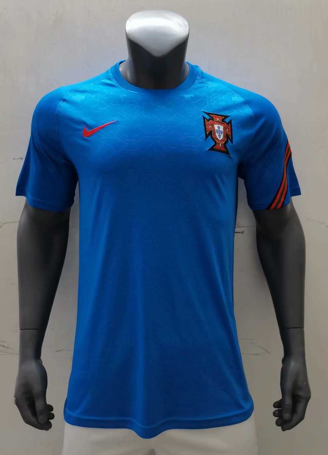 2021/22 Portugal Blue Short Soccer Training Jersey Mens