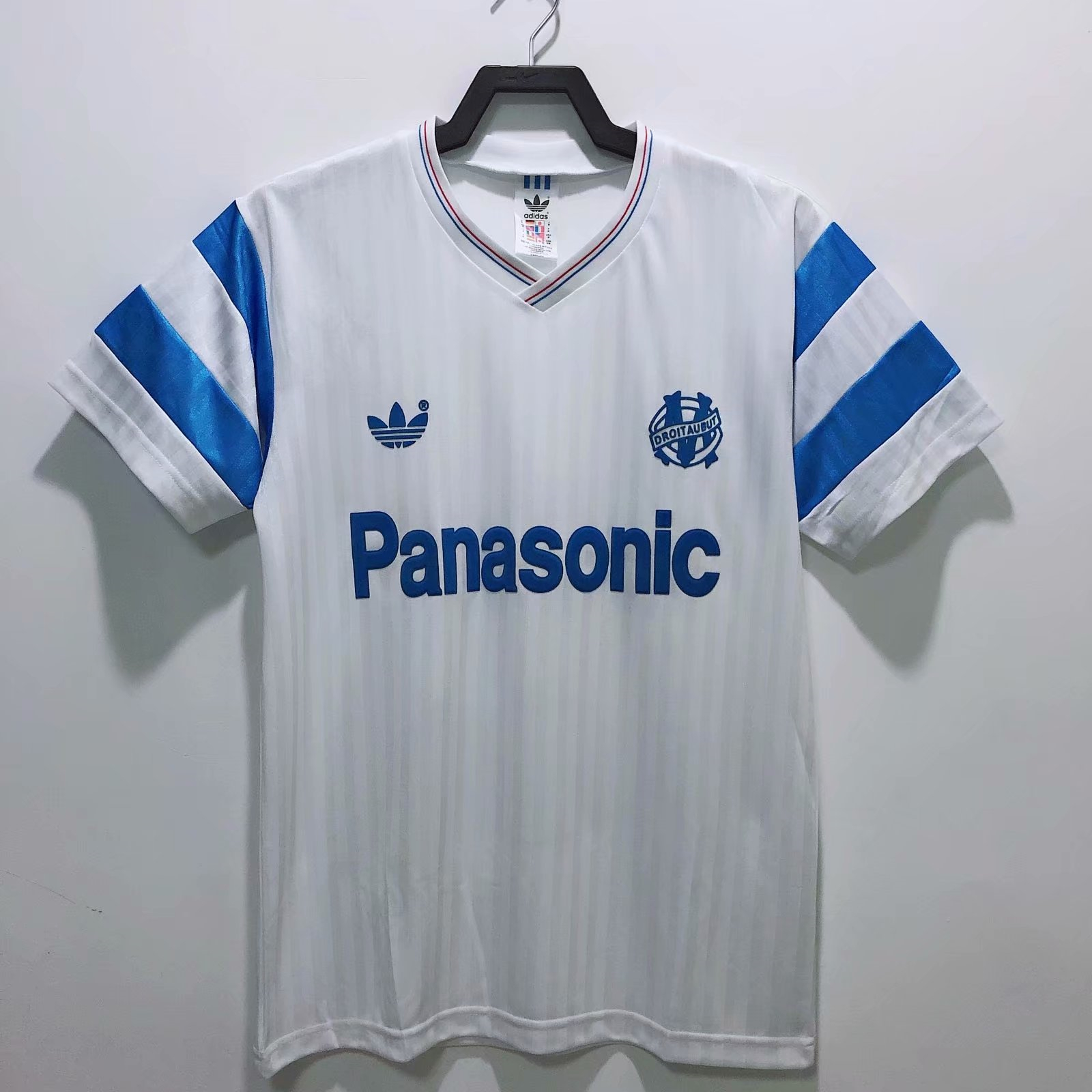 1990 Olympique Marseille Retro Home Mens Soccer Jersey Replica 