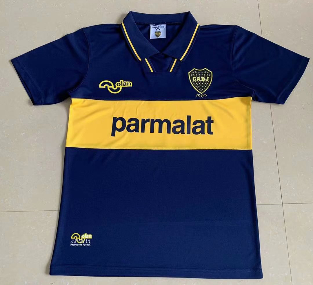 1994 Boca Juniors Retro Home Mens Soccer Jersey Replica 