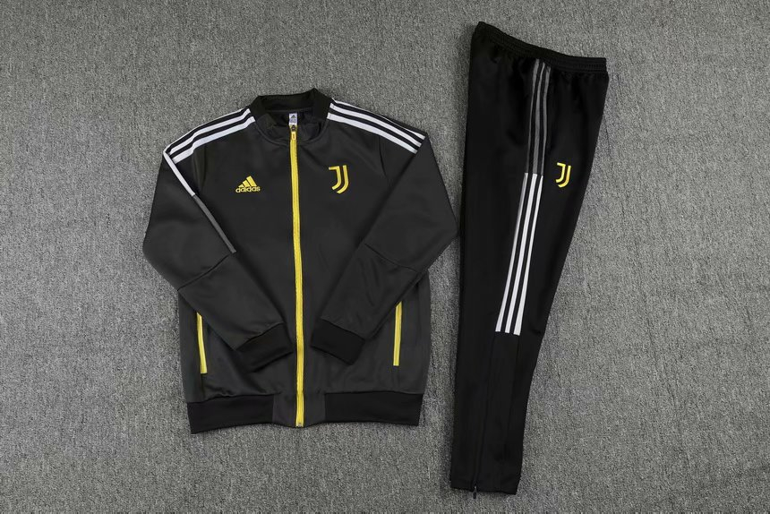 2021/22 Juventus Grey Soccer Training Suit(Jacket + Pants) Kids