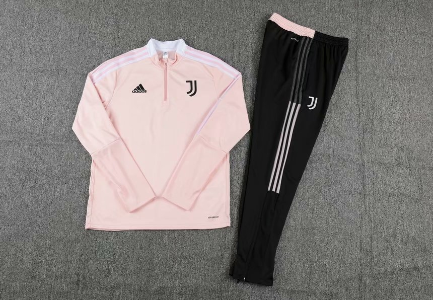 2021/22 Juventus Pink Soccer Training Suit(SweatJersey + Pants) Kids