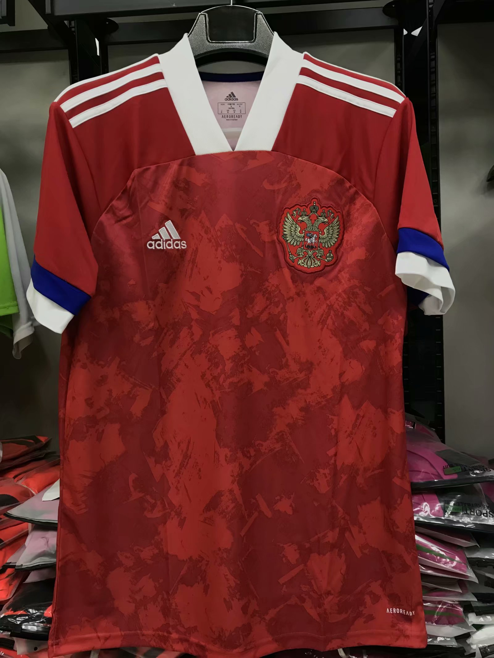 2020 Russia Soccer Jersey Home Replica Mens