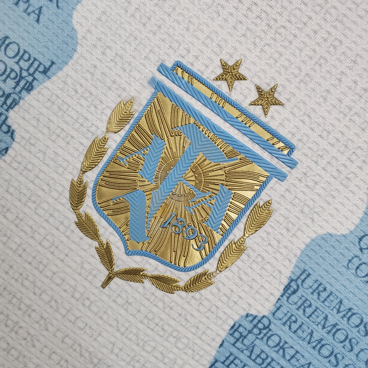2021/22 Argentina White Blue Commemorative Edition Mens Soccer Jersey Replica 