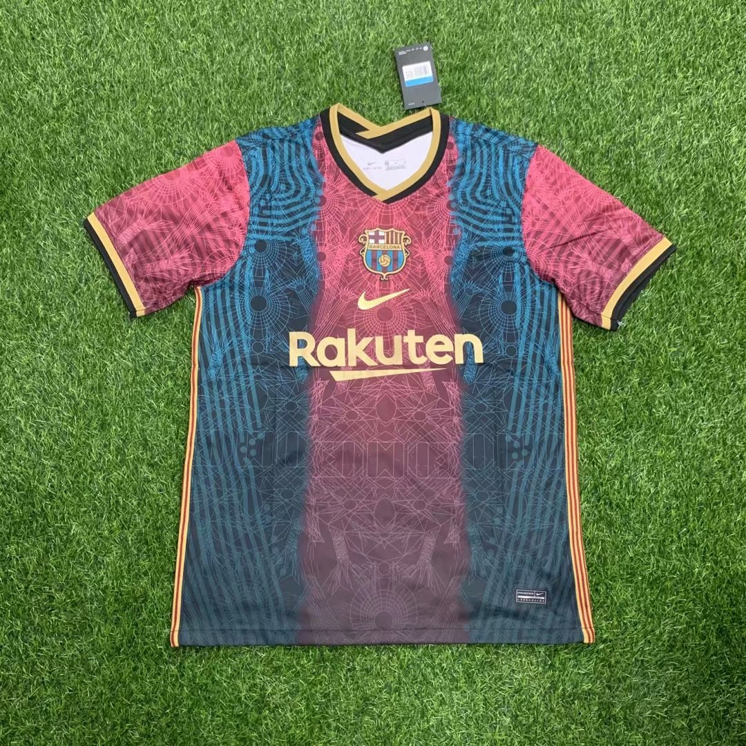 2021/22 Barcelona Red-Deep Blue Classic Mens Soccer Jersey Replica 