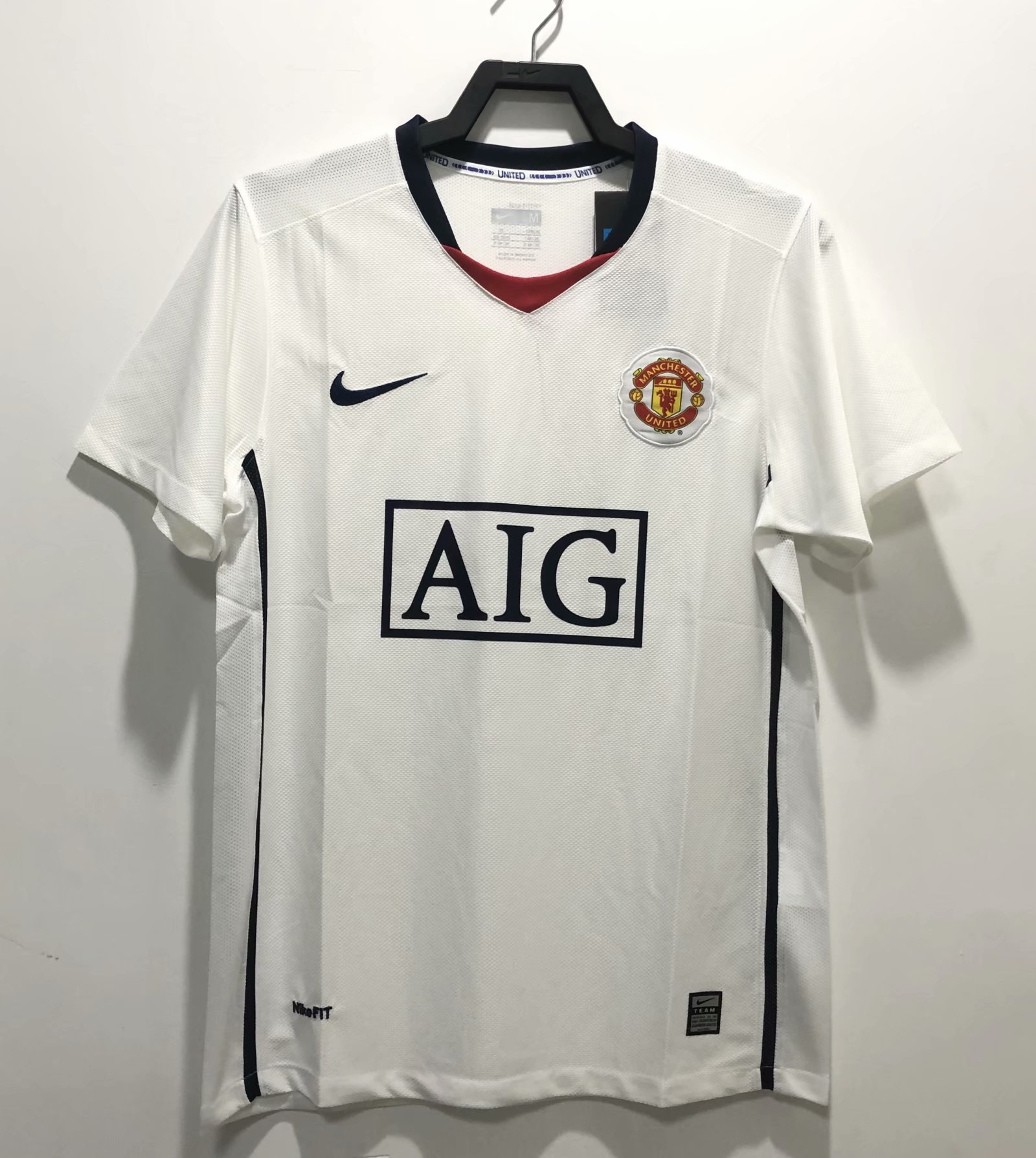 2008-2009 Manchester United Retro Championes League Version Away Mens Soccer Jersey Replica 