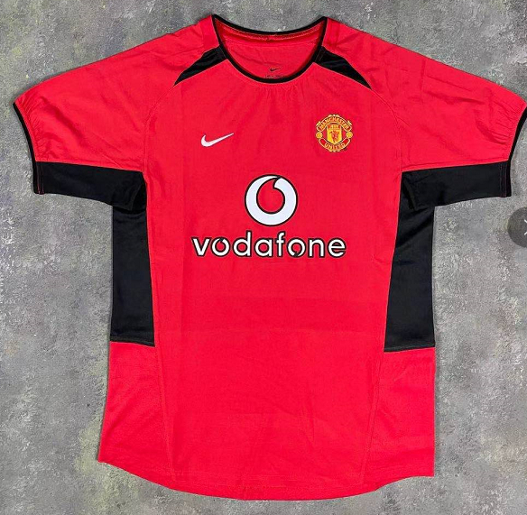 2002-2004 Manchester United Retro Home Mens Soccer Jersey Replica 