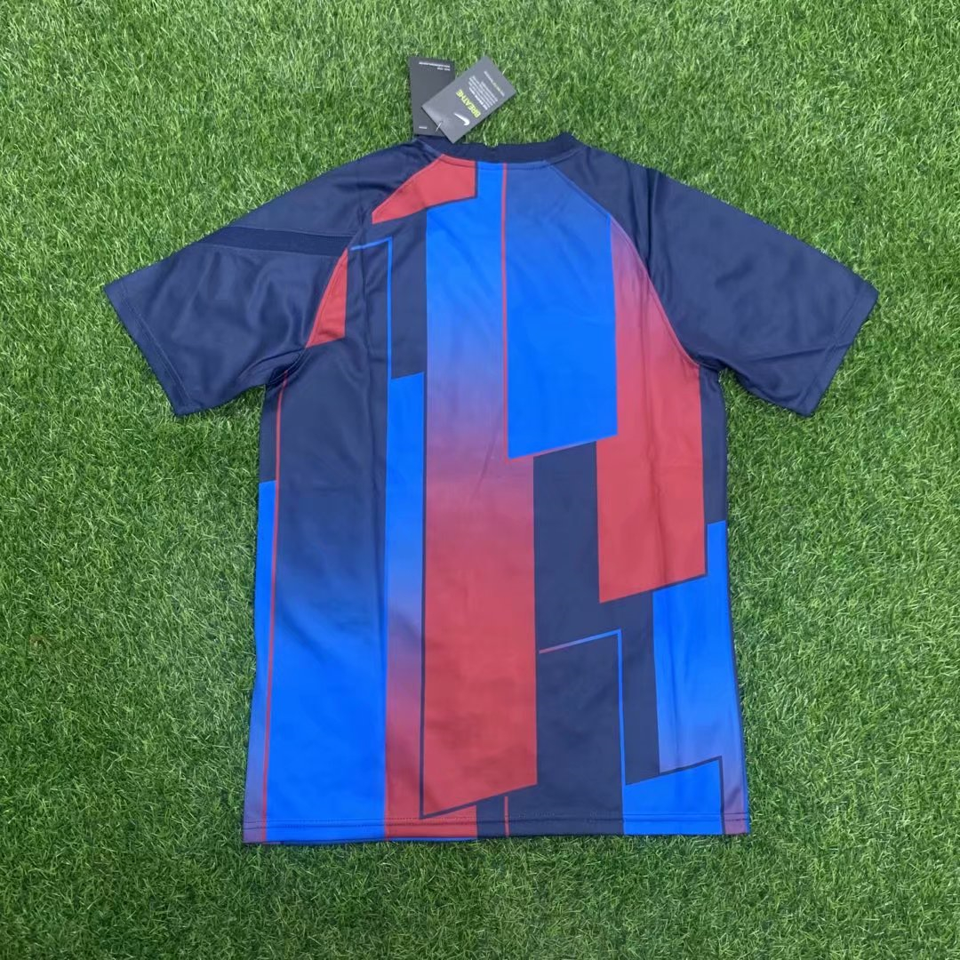 2021/22 Barcelona Blue - Red Mens Short Soccer Training Jersey