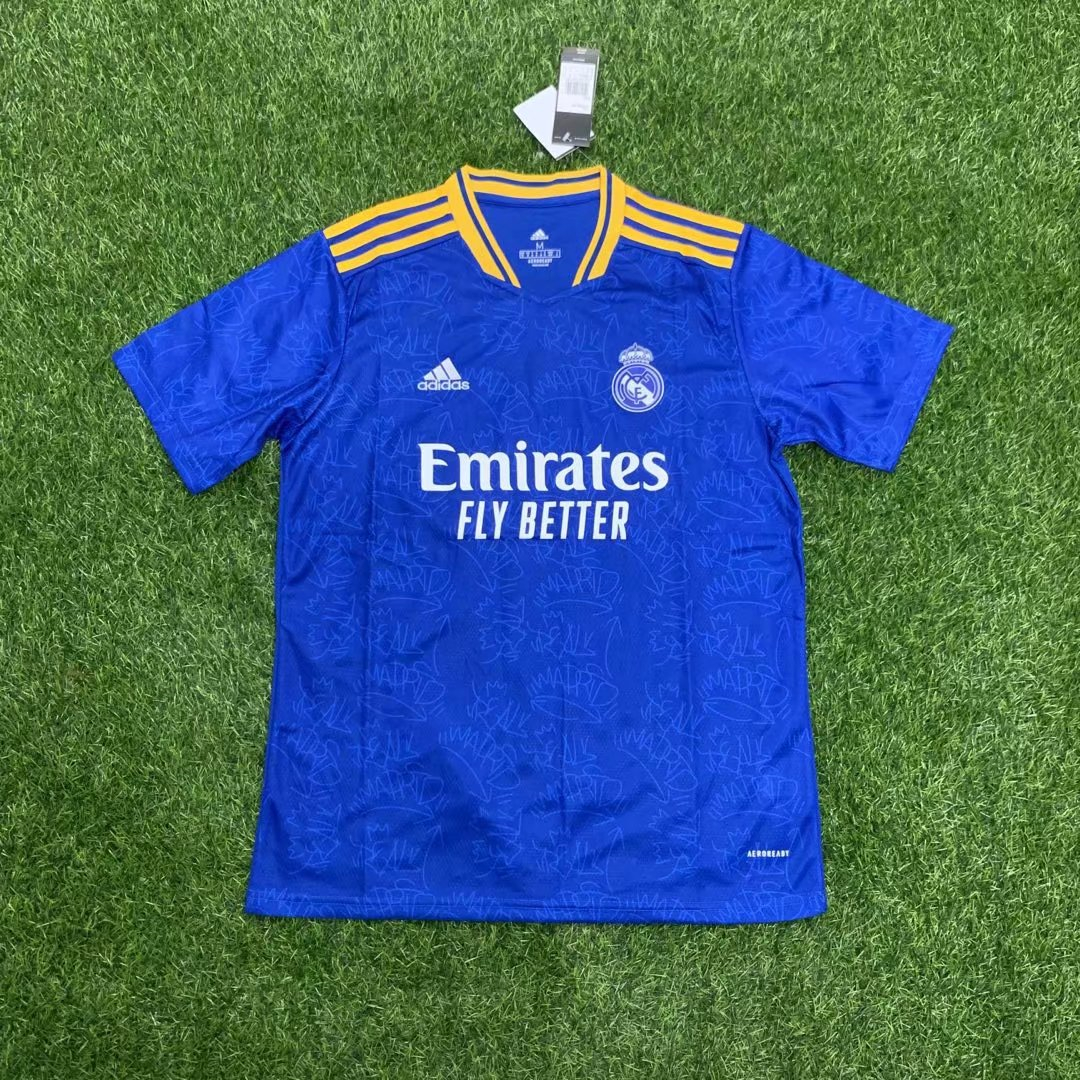 2021/22 Real Madrid Blue Mens Short Soccer Training Jersey