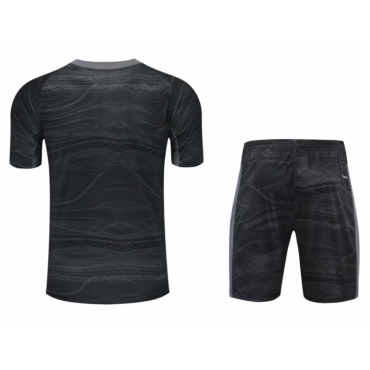 2021/22 Real Madrid Goalkeeper Black Soccer Jersey Replica  + Shorts Set  Mens 