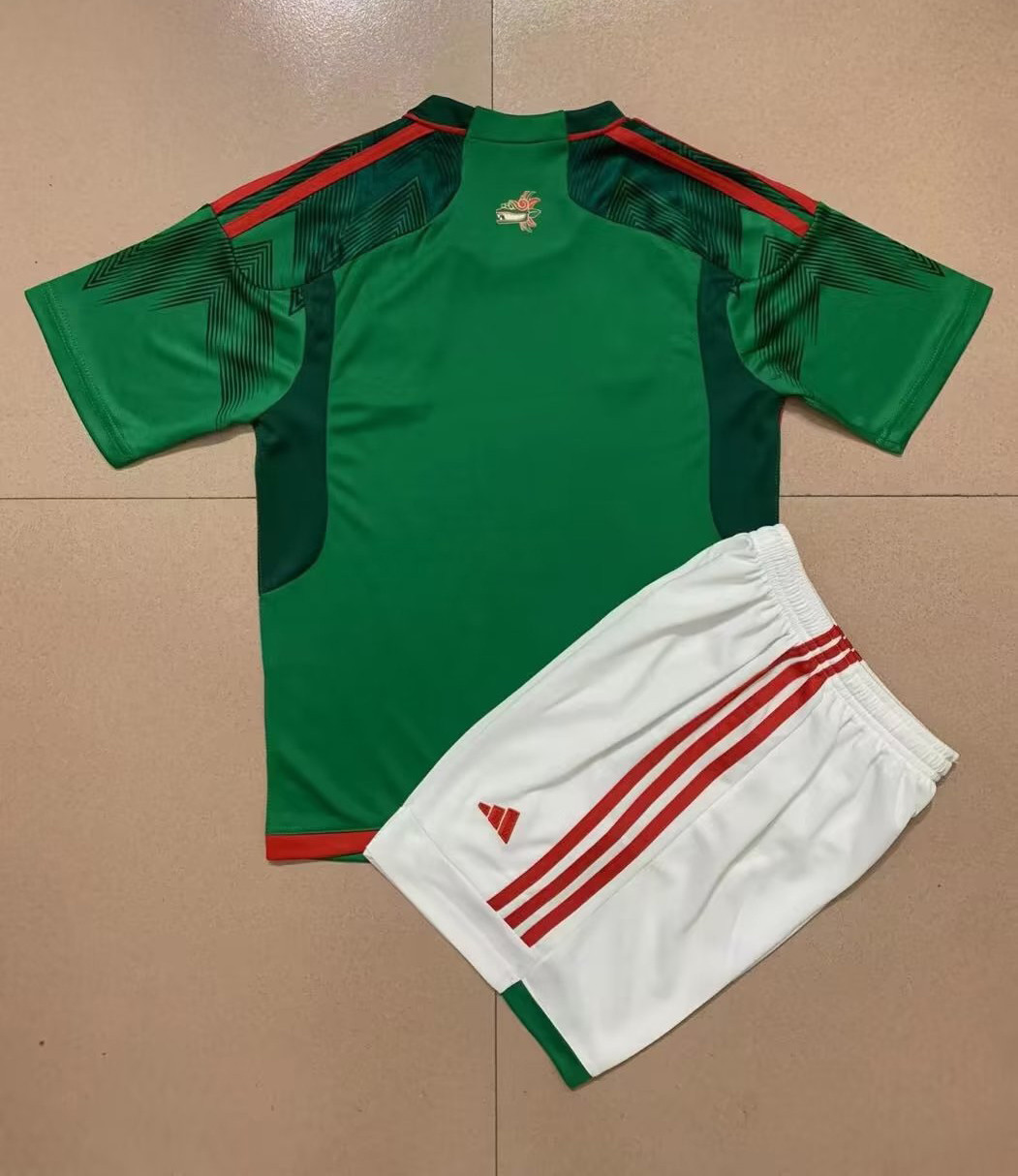Mexico Soccer Jersey + Short Replica Home Youth 2022 FIFA World Cup Qatar