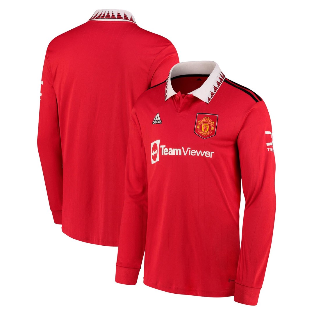 Manchester United Soccer Jersey Replica Home Mens 2022/23 (Long Sleeve)