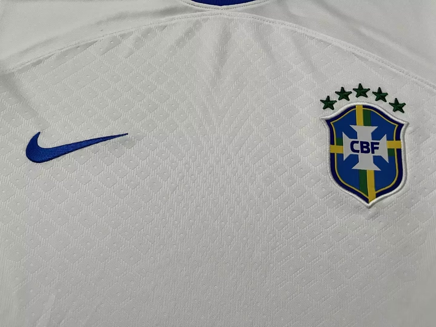 Brazil Soccer Training Jersey Replica  White 2022 Mens