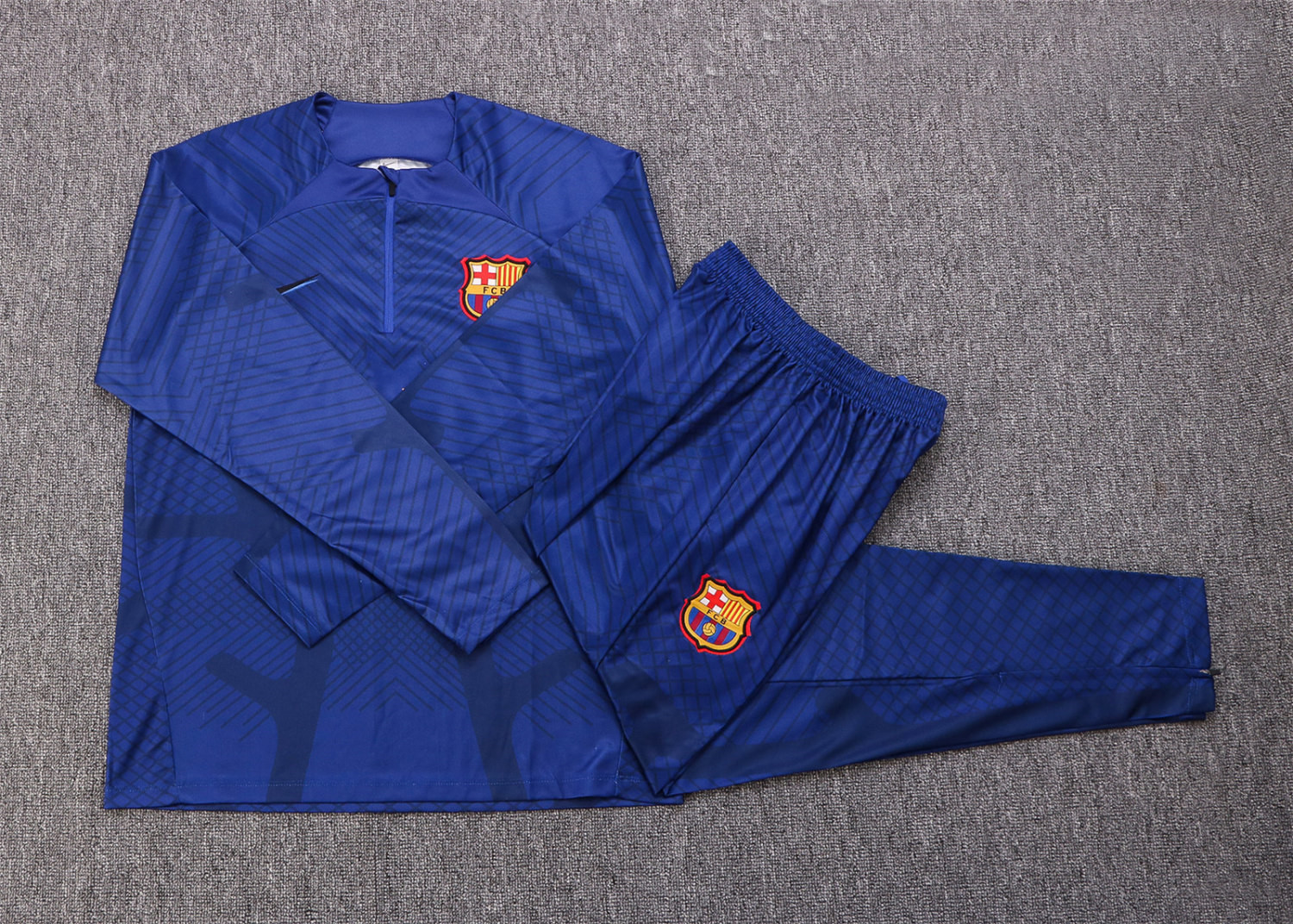 Barcelona Soccer Training Suit Replica Blue 3D 2022/23 Youth