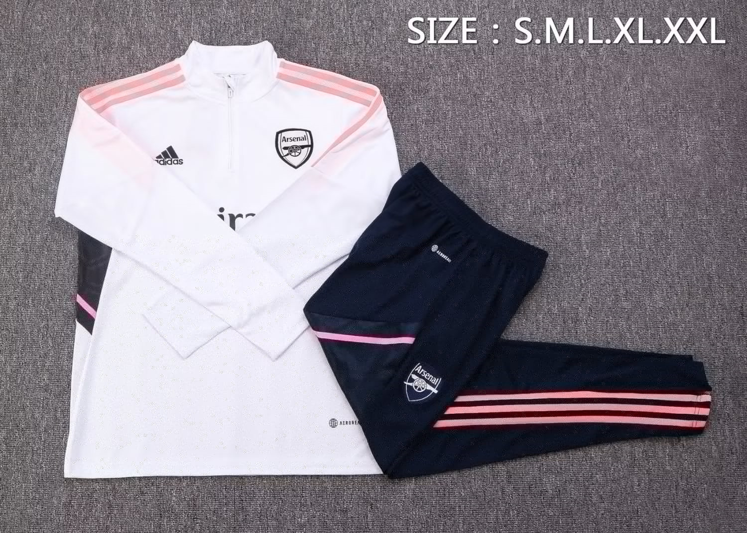 Arsenal Soccer Training Suit Replica White 2022/23 Mens