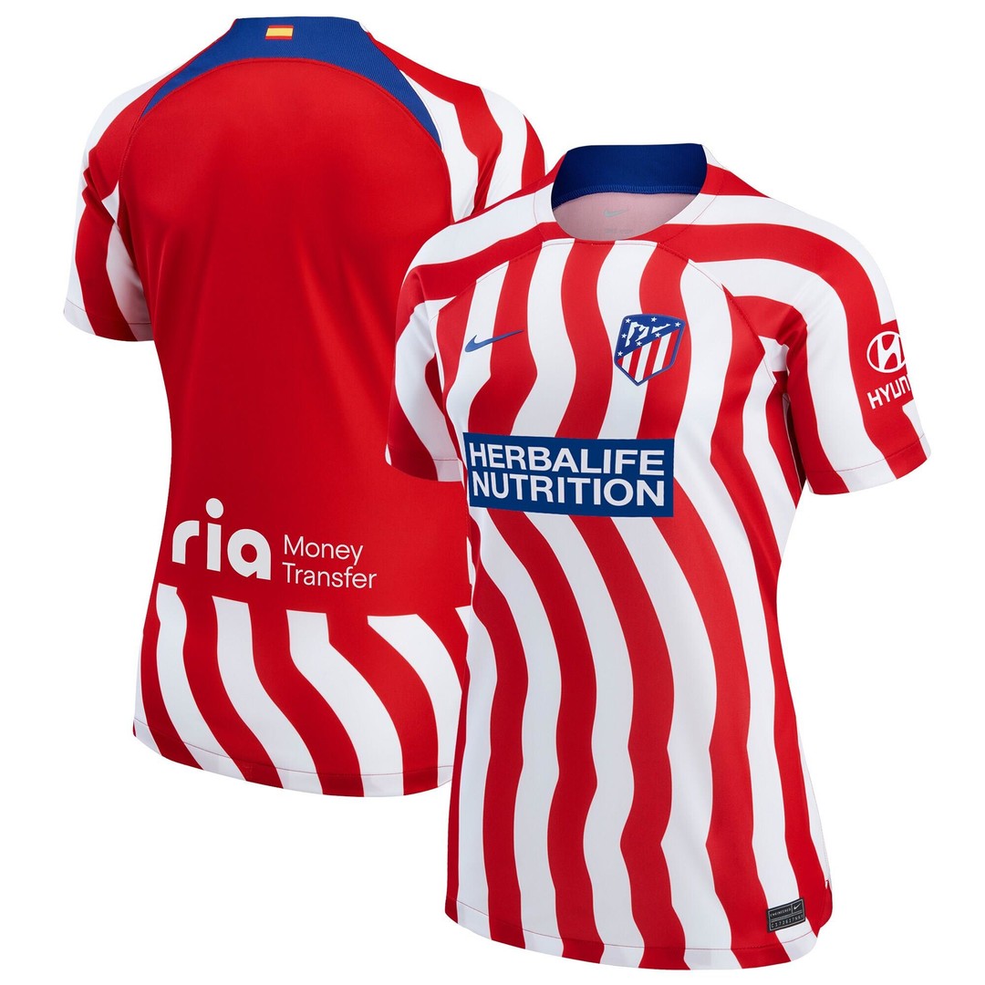 Atletico Madrid Soccer Jersey Replica Home 2022/23 Womens