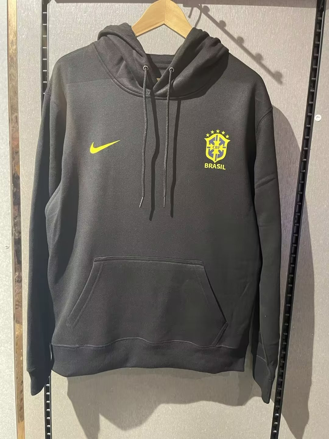 Brazil Soccer Sweatshirt Black Pullover 2022 Men's (Hoodie)