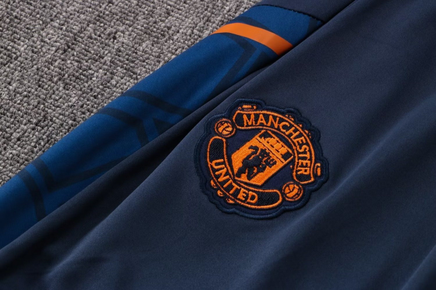 Manchester United Soccer Training Suit Replica Deep Blue 2021/22 Men's