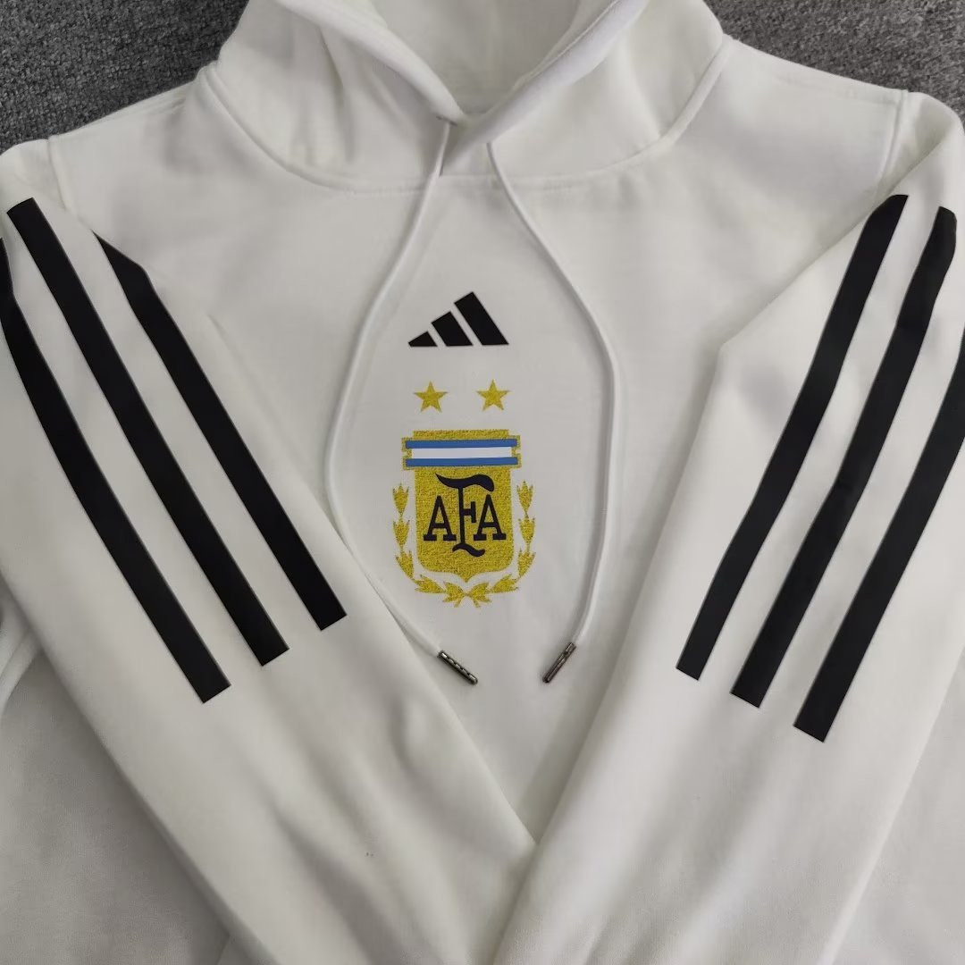 Argentina Soccer Sweatshirt Replica White Pullover 2022 Men's (Hoodie)