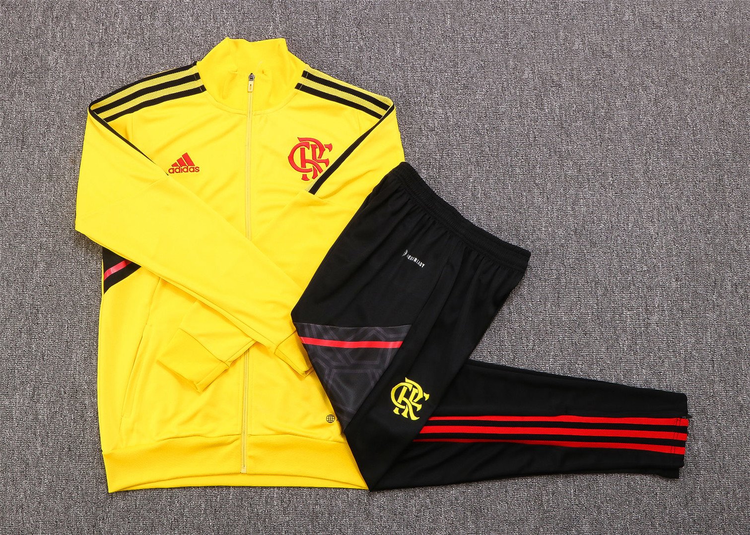 Flamengo Soccer Jacket + Pants Replica Yellow 2022/23 Youth