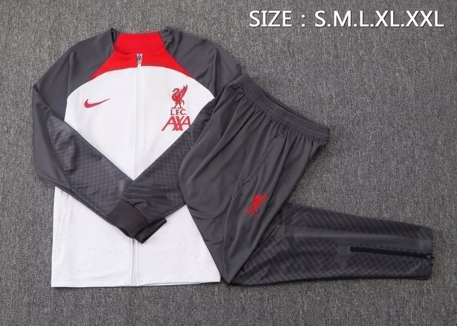 Liverpool Soccer Jacket + Pants Replica White 2022/23 Mens