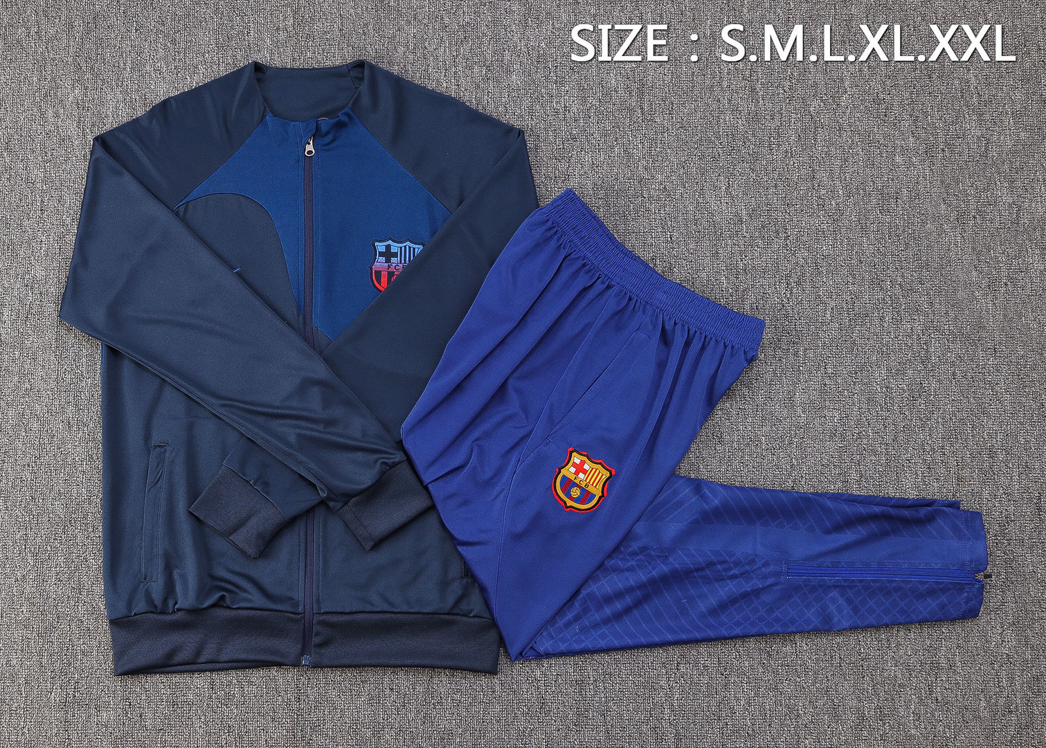 Barcelona Soccer Jacket + Pants Replica Royal 2022/23 Mens