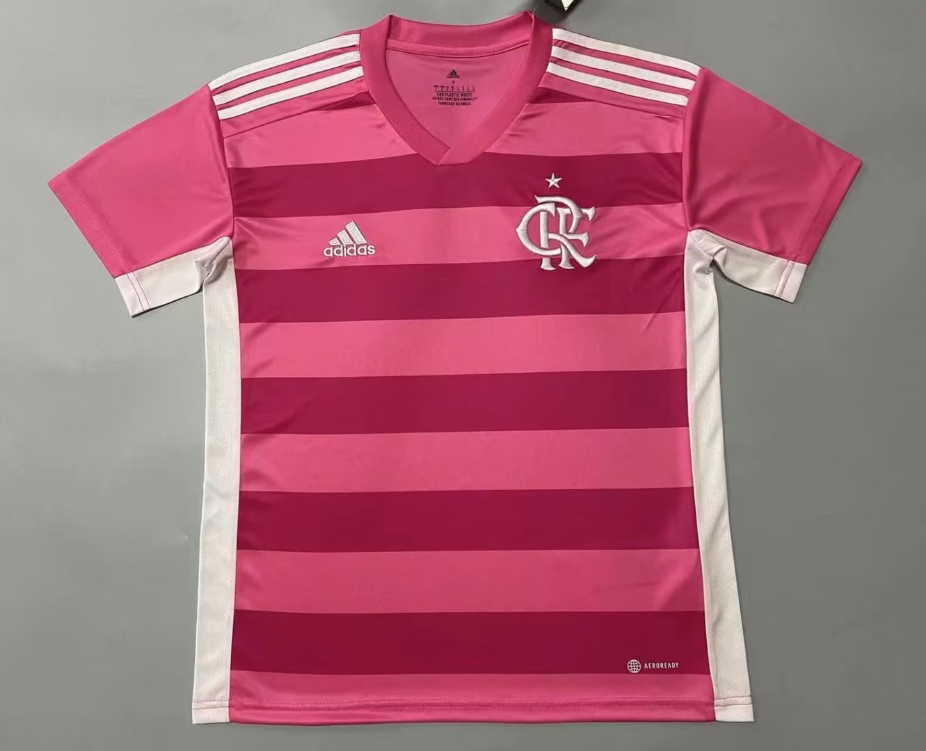 Flamengo Camisa Outubro Rosa Pink Soccer Jersey Replica 2022/23 Mens