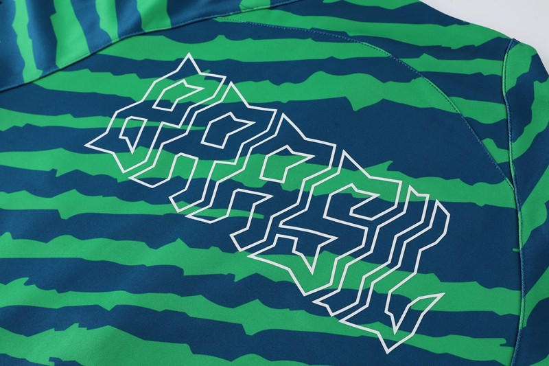 Brazil Green Soccer Jacket Replica 2022 Mens