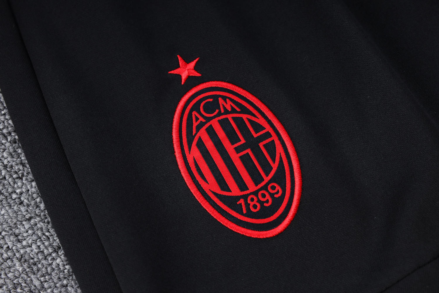 AC Milan Soccer Jacket + Pants Replica Full Black 2022/23 Mens