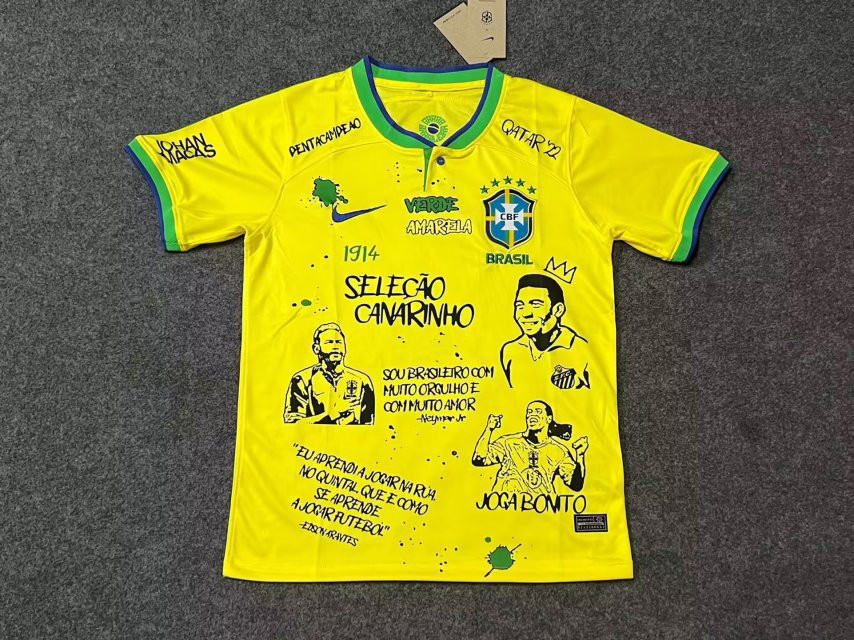Brazil Soccer Jersey Replica World Cup Legends Home 2022 Mens (Special Version)