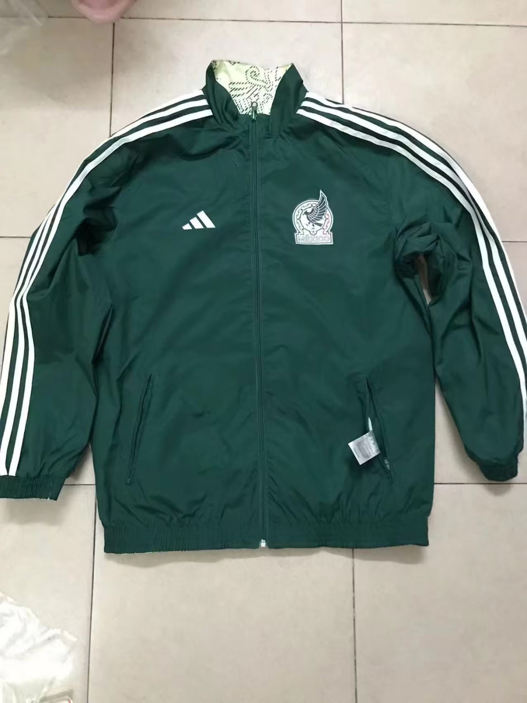 Mexico All Weather Windrunner Soccer Jacket Dual Side Green / White 2022 Mens